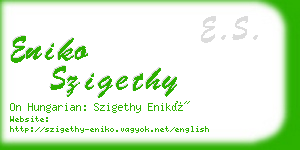 eniko szigethy business card